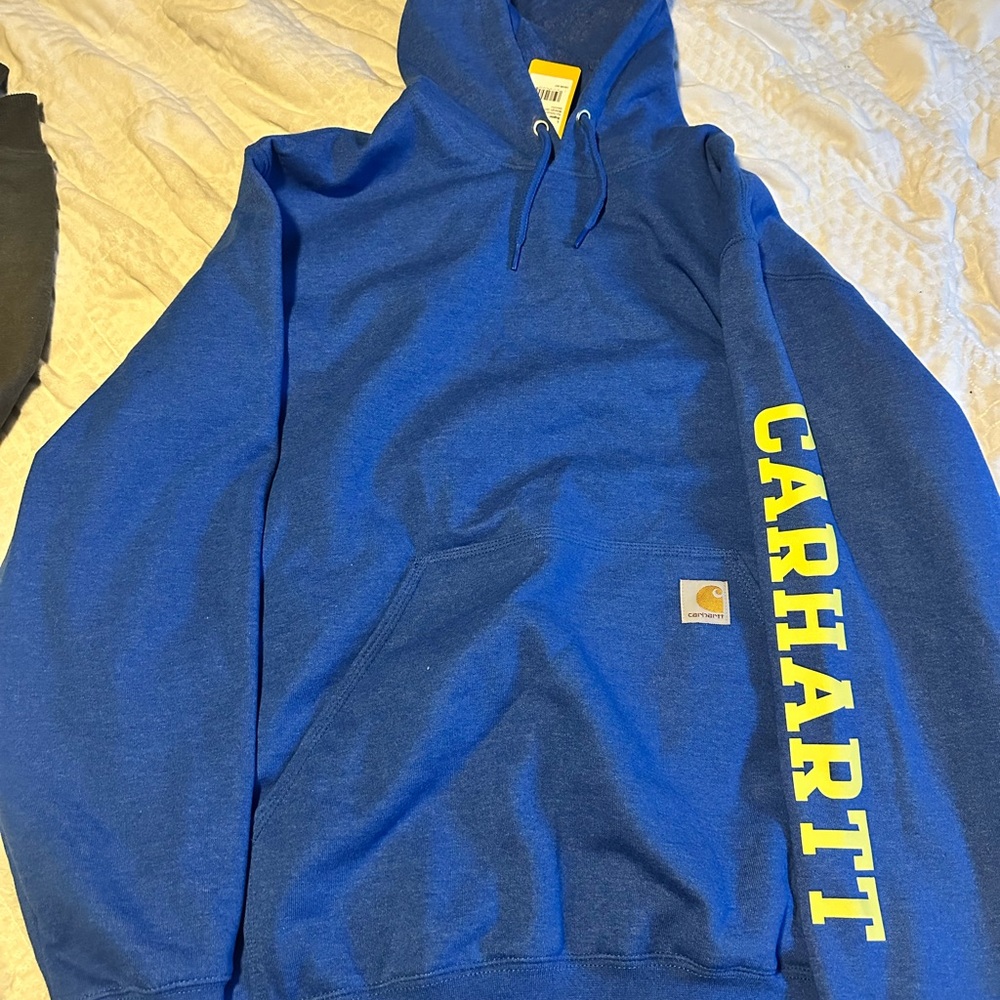 Carhartt Blue and Yellow Sweater Bold Design